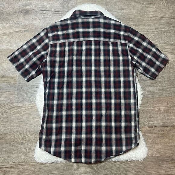 Harley Davidson Motorcycles Plaid Flannel Casual Short Sleeve Button Shirt Sz S - Picture 9 of 12